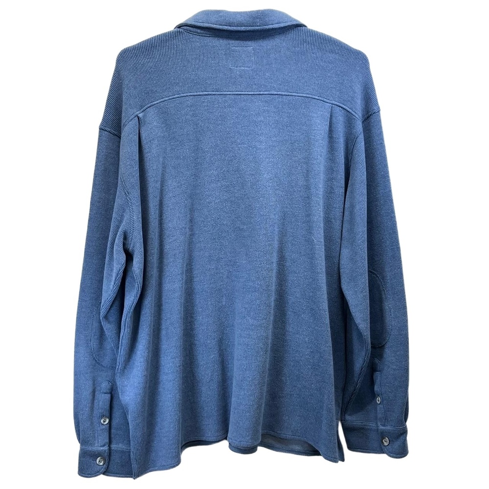 Vintage Paradise Collection Blue Mens Ribbed Button Down‎ Shirt XXL - Picture 2 of 8